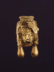 Bague avec le dieu du vent Ehecatl (or)